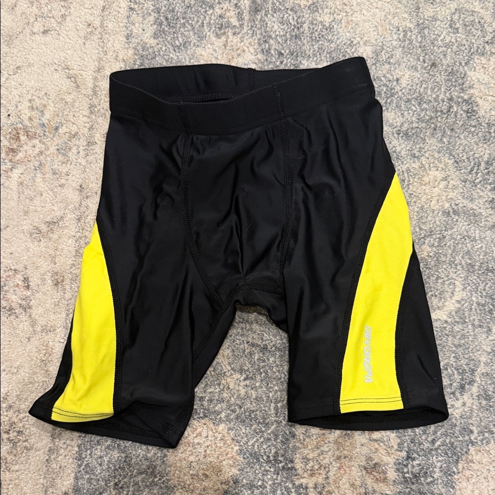 Black and Yellow swim team suit